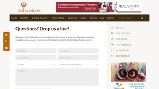 Contact Us | Doha Mums - where trusted mums meet in Doha