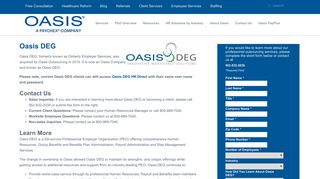 Oasis DEG - Oasis Outsourcing, Inc