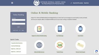 Online Mobile Services - Interior Federal Credit Union (Interior FCU)
