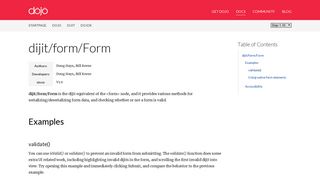 dijit/form/Form — The Dojo Toolkit - Reference Guide