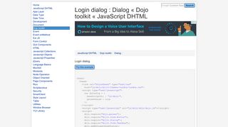 Login dialog : Dialog « Dojo toolkit « JavaScript DHTML - Java2s