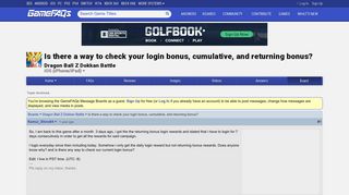 Is there a way to check your login bonus, cumulative, and returning ...