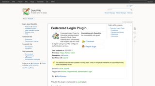 Federated Login Plugin - DokuWiki