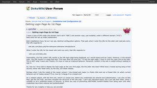 Getting Login Page As 1st Page - DokuWiki User Forum