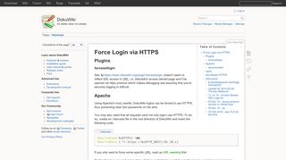 Force Login via HTTPS - DokuWiki