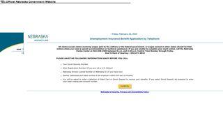 Unemployment Insurance Benefit Application by Telephone