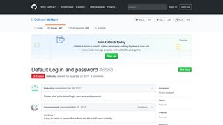 Default Log in and password · Issue #6568 · Dolibarr/dolibarr · GitHub