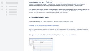 How to get started - Dolibarr - Users Knowledge Base - Maestrano