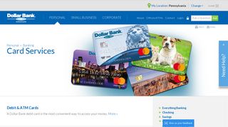 Dollar Bank Credit and Debit Card Services