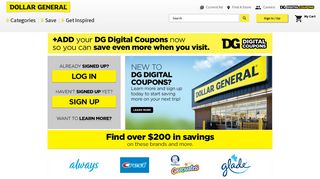 2 DG Digital Coupon - Dollar General Website