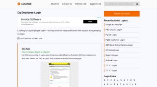 Dg Employee Login