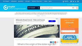 What is the origin of the dollar sign... | Oxford Dictionaries