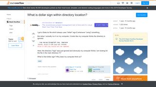 What is dollar sign within directory location? - Stack Overflow