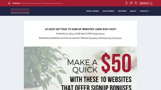 10 Legit Get Paid To Sign Up Websites: Earn $50+ Fast!
