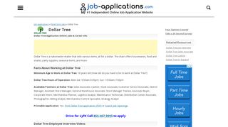Dollar Tree Application, Jobs & Careers Online - Job-Applications.com