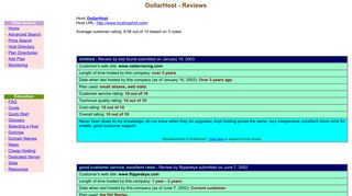 DollarHost - Reviews at Web Hosting Ratings