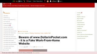 Beware of www.DollarinPocket.com - it is a Fake Work-From-Home ...