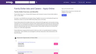 Family Dollar Job Applications | Apply to Family Dollar | Snagajob