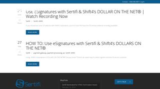 Sertifi | dollars on the net
