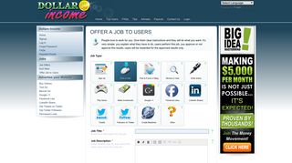 Offer a Job to Users. Real Online Job to Make Money ... - Dollars Income