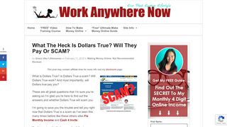 What The Heck Is Dollars True? Will They Pay Or SCAM? | Work ...