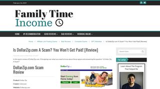Is DollarZip.com A Scam? You Won't Get Paid! [Review] - Family Time ...