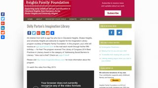 Dolly Parton's Imagination Library :: Heights Family Foundation