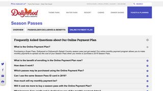 Payment Plan for Season Passes to Dollywood and Dollywood's ...