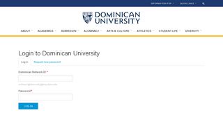 Login to Dominican University | Dominican University