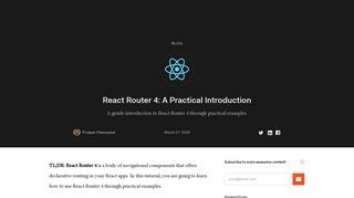 React Router 4: A Practical Introduction - Auth0