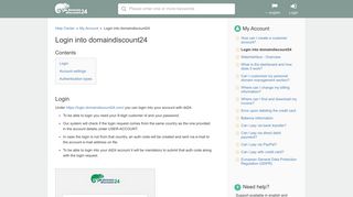Login into domaindiscount24 | dd24 FAQ