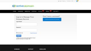 Login Page - Active-Domain.com