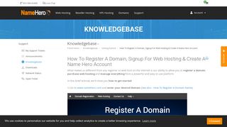 How To Register A Domain, Signup For Web Hosting & Create A ...