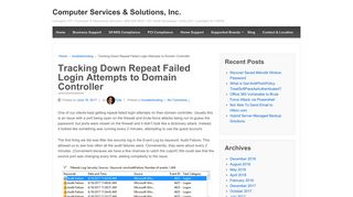 Tracking Down Repeat Failed Login Attempts to Domain Controller ...