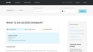 What is an access domain? - Media Temple