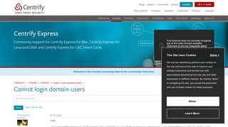 Cannot login domain-users - Centrify Community