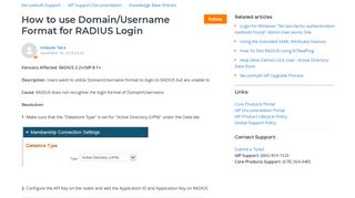 How to use Domain/Username Format for RADIUS Login ...
