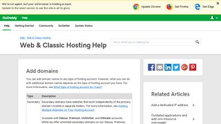 Add domains | Web & Classic Hosting - GoDaddy Help US