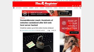DomainMonster mash: Hundreds of websites vandalized after Brit web ...