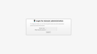 Login for domain administration