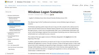 Windows Logon Scenarios | Microsoft Docs
