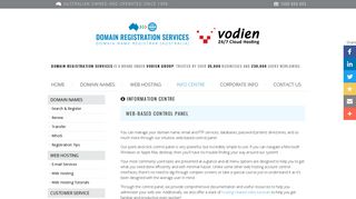 Web-based Control Panel | Australian Domain Registration Services ...