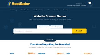 Domain Name Search & Registration Service | HostGator