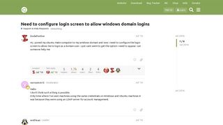Need to configure login screen to allow windows domain logins ...