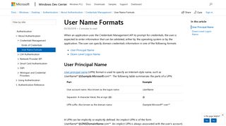 User Name Formats - Windows applications | Microsoft Docs