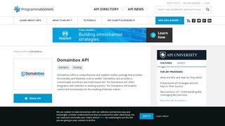 Domainbox API | ProgrammableWeb