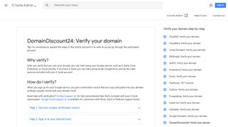 DomainDiscount24: Verify your domain - G Suite Admin Help