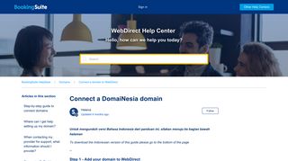 Connect a DomaiNesia domain – Home - WebDirect - Booking.com