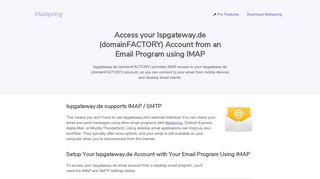 How to access your Ispgateway.de (domainFACTORY) email ...