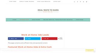 Work at Home Job Leads - See Who's Hiring Today. - Real Ways to Earn